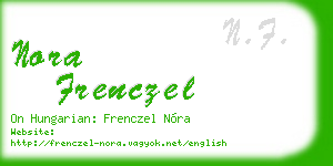 nora frenczel business card
